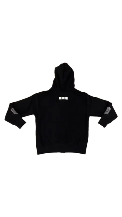 (M)ERELY BLACK ZIPER HOODIE