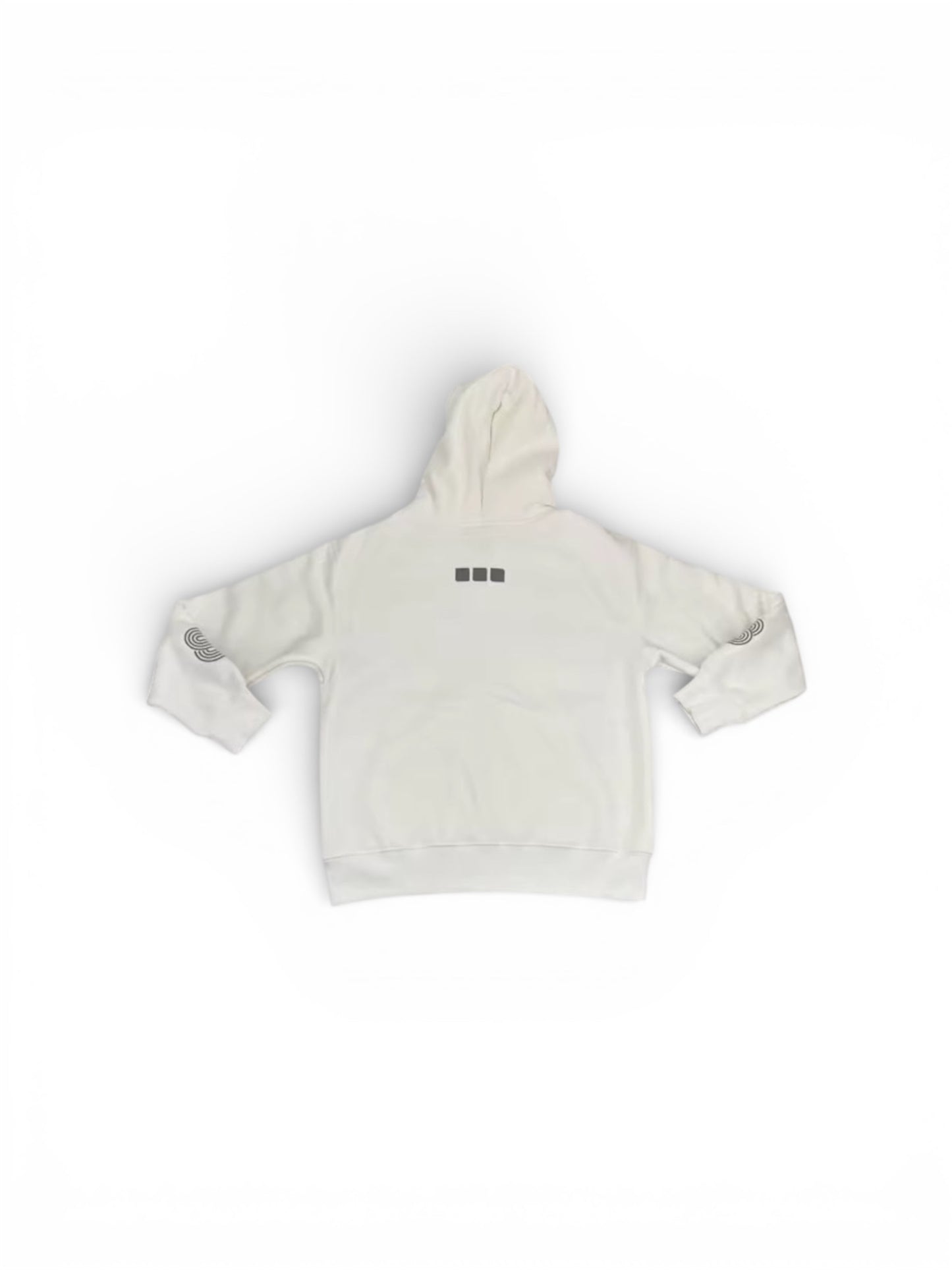 (M)ERELY WHITE ZIP HOODIE