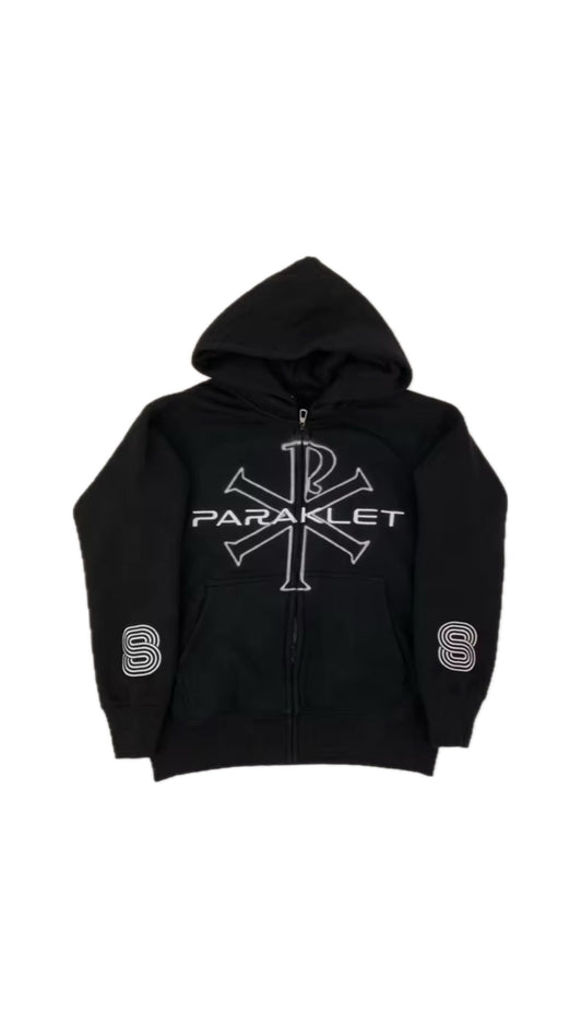 (M)ERELY BLACK ZIPER HOODIE